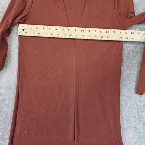 Zara Woman Studio Top Womens Small Long Sleeve Tunic V Neck Minimalist Modern - Picture 7 of 15